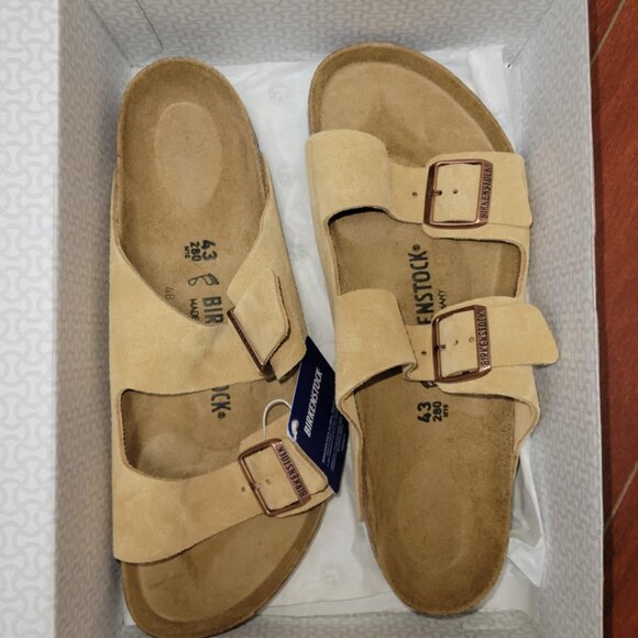 Birkenstock Arizona Suede Leather - Latte Cream - Picture 2 of 7